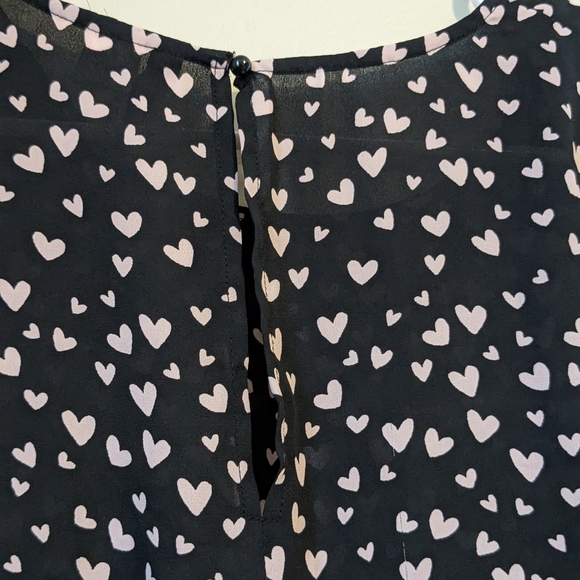 Divided H&M Polka Dot Heart Sheer Long Sleeve Top - Picture 8 of 8